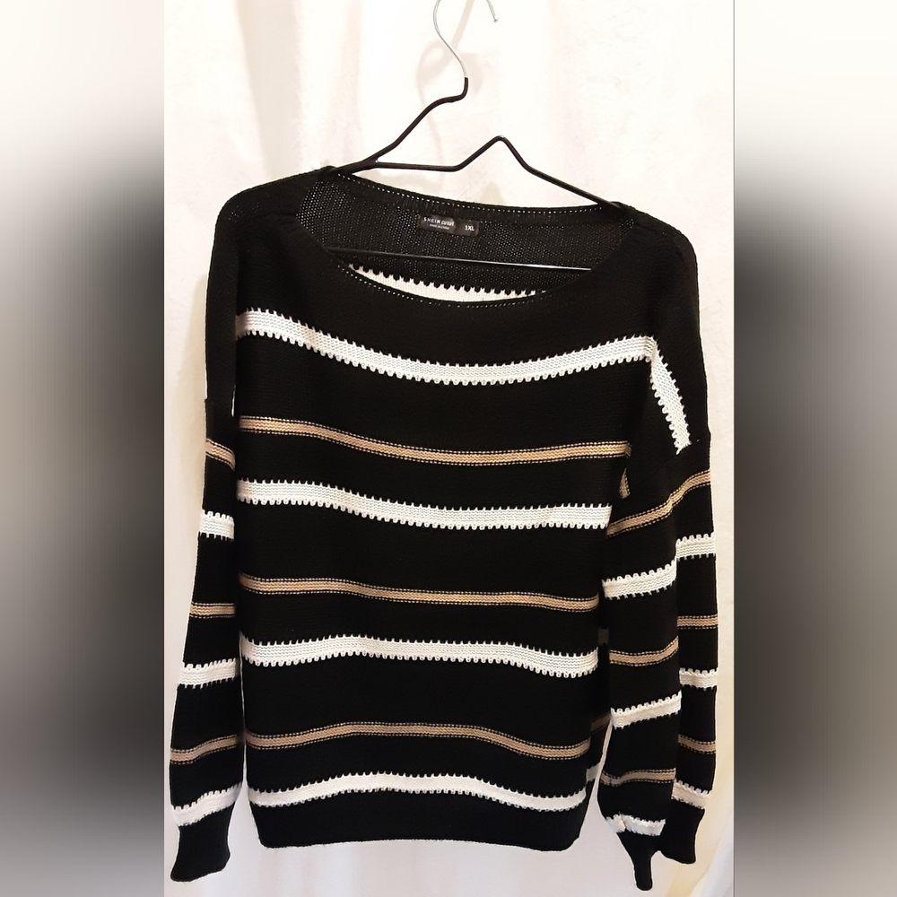 Black and White Striped Sweater